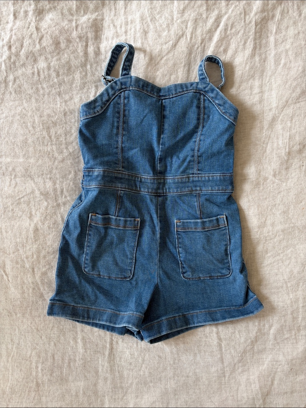 abercrombie kids Blue Denim Romper